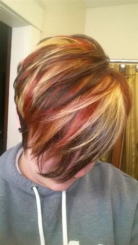 short red hair with highlights